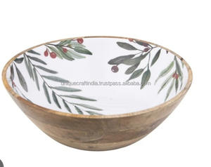 Tazones de Madera de Color Natural Clásicos y Vintage, Personalizados, Ecológicos, Aptos para Alimentos, Utensilios de Cocina Personalizados para Servir Ensaladas y Frutas - Product Image 2