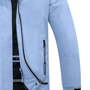 Veste de ski unisexe imperméable avec fermeture éclair, coupe-vent, capuche amovible, doublure polaire, multi-poches, pour snowboard et activités de plein air - Product Image 3