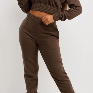 Conjunto Deportivo de Primera Calidad, Nuevo Conjunto Deportivo para Mujer, Top Corto, Sudadera con Capucha y Pantalones Deportivos, Conjunto de 2 Piezas de Algodón - Product Image 5