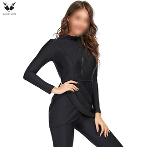 Traje de baño islámico de manga larga, cómodo, de secado rápido, elástico y de cobertura completa, ideal para estilos de vida activos. - Product Image 4