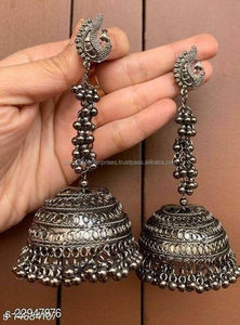 Pendientes de rubí de moda para mujer de tendencia de hierro, Pendientes colgantes de novia chapados en oro de latón de estilo bohemio - Product Image 6