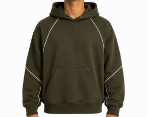Sweat à capuche vierge premium pour homme en molleton de coton épais, style streetwear, doux, chaud et décontracté, pour la mode et la vente en gros - Product Image 1