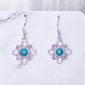 Boucles d'oreilles fines en argent sterling 925 avec rubis corindon cabochon MYS-E126, prêtes à être expédiées, en stock, faible MOQ, bijoux indiens pour femmes - Product Image 1