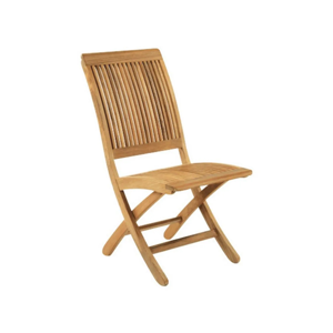Chaise de bistrot pliante en teck massif - Design moderne et portable pour jardin, terrasse et salon - Product Image 1