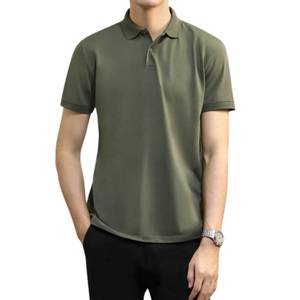 Round <b>Neck</b> <b>Polo</b> T Shirts For Men Factory Organic Cotton Regular Fit Anti Shrink Corporate Wear Bulk Volume Supplier - Product Image 5