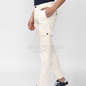 Pantalones Cargo de Lona Casuales para Hombre, Diseño Moderno, Servicio OEM, Diseño Personalizado, Cómodos, Precio Bajo, 100% Algodón - Product Image 2