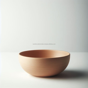 Ensemble de saladiers en bois d'acacia rustique Artisanat de qualité Bol à fruits en bois décoratif poli écologique pour élégant - Product Image 3