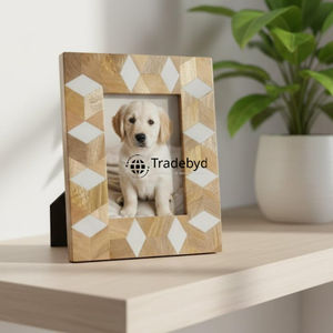 Elegante y Creativo Marco de Fotos Hecho a Mano con Incrustaciones de Hueso, Decoración para el Hogar de Primera Calidad por Tradebyd - Product Image 3