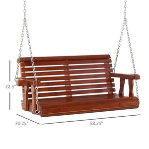 Sedia a dondolo da giardino da esterno marrone a 2 posti spedita-esclusa da per - Product Image 4