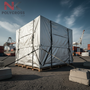 Bâche rectangulaire robuste, imperméable, résistante aux UV, en polyéthylène, pour usage industriel, construction et agricole - Product Image 3