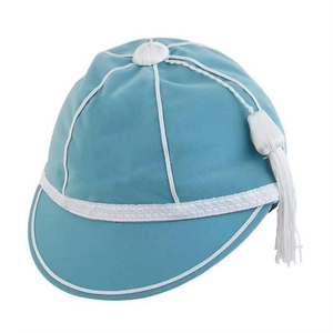 Casquettes de rugby sportives en velours de qualité supérieure avec motif à pois, tresse argentée, option de couleur personnalisée avec pompon à franges argentées OEM/ODM - Product Image 3