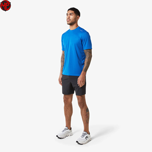 Conjunto de Camiseta y Pantalones Cortos Ligeros y Transpirables para Hombre, Fabricante OEM, Personalizado, Elástico en Cuatro Direcciones, Conjuntos de Camisetas Deportivas de Verano para Hombre - Product Image 3