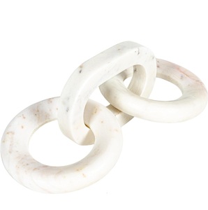 Escultura Decorativa de Lujo en Resina Rosa con Eslabones de Cadena, Arte Moderno para Mesa, Adorno para Mesa de Centro, Estante, Decoración del Hogar, lo Mejor y Más Nuevo - Product Image 4