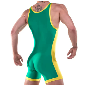 Singlet de Lucha Libre para Hombre, Sin Mangas, Ajustado, Transpirable, de Spandex y Poliéster, Uniforme Deportivo de Competición para Adultos - Product Image 1