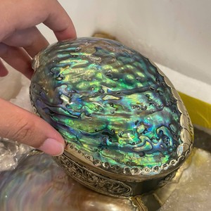 Seashell Jewelry Organizer <b>Abalone</b> <b>Shell</b> Box for Rings Necklaces Polished Mother of Pearl Vietnam Wholesale Factory - Product Image 5
