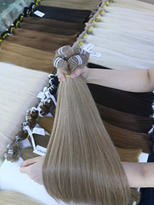 Top grade Vietnam Weft hair extensions in Multiple colors #<b>PLA</b> #1 40cm to 90cm human hair wholesale price - Product Image 6