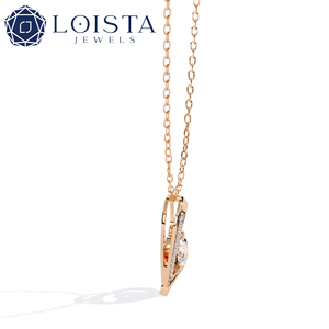 จี้เพชรทรงหยดน้ำเพาะเลี้ยงในห้องปฏิบัติการ ทอง 18K 1 กะรัต ระยิบระยับ รับรองโดย IGI เหมาะสำหรับเป็นของขวัญ - Product Image 3