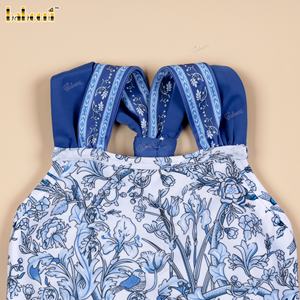 DR4533 - <span class=keywords><strong>Maillot</strong></span> <span class=keywords><strong>de</strong></span> <span class=keywords><strong>bain</strong></span> floral à péplum pour filles avec dos à bretelles multiples - Product Image 2