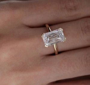 Bague en diamant Ashoka cultivé en laboratoire en or 18 carats, solitaire, pour fiançailles et mariage, pour femme, diamants remplis certifiés IGI - Product Image 2