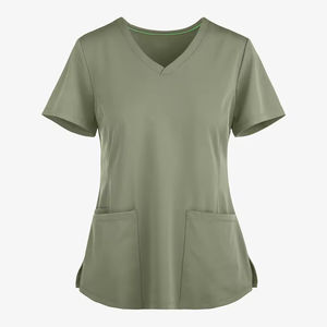Tenues d'infirmière à manches courtes, ensembles de blouses personnalisées, chemises de travail pour hôpital, infirmières, en toile, séchage rapide, respirantes, unisexes - Product Image 6