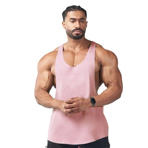 Camiseta Deportiva de Punto de Algodón y Elastano con Cuello Redondo para Hombre, Chaleco Musculoso sin Mangas, Impresión Personalizada, Transpirable - Product Image 1