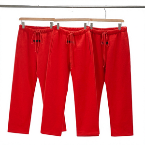 Pantalon de survêtement décontracté pour homme, style hip-hop, coupe droite, brodé, taille élastique avec cordon de serrage, poches latérales plissées, tissu épais et respirant - Product Image 3