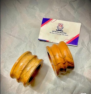 <b>Indian</b> crafted new wood napkin <b>ring</b> here ethnic design bohemian article table decor wedding party event - Product Image 2