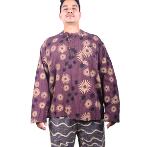 Brown Kurtha with Flower Printed <b>Prayer</b> <b>Mat</b> - Product Image 1