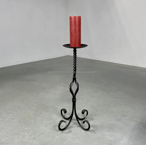 Bougeoir en métal pour la décoration de la maison et de la table Prix de gros Couleur noire - Product Image 2