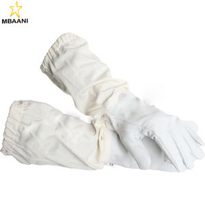 ถุงมือเลี้ยงผึ้งหนังแพะแบบยูนิเซ็กซ์พร้อมแขนผ้าใบยาวและช่องระบายอากาศ - Product Image 1