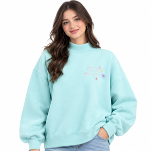 Compre una sudadera premium de cuello alto para mujer, informal, de manga larga, holgada, cómoda, para estar en casa, estilo diario - Product Image 5