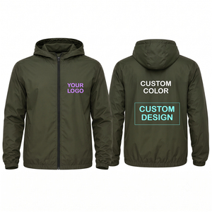 Veste de safari formelle pour homme personnalisée, séchage rapide, 100% polyester, imperméable, col montant, veste de sport pour la course à pied et la pluie - Product Image 3