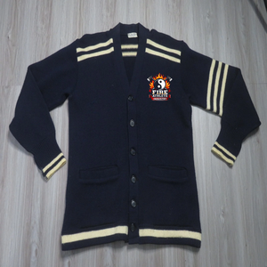 Breathable Design Products Long Sleeve True Vintage 60s 100% Wool Varsity Cardigan Sweater Size Large 1960s - Product Image 1