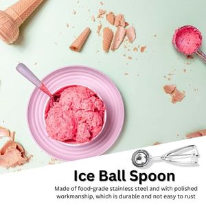 Cuchara de Acero Inoxidable para Helado con Gatillo de Liberación, Cuchara Metálica para Galletas Doradas Personalizadas, Venta al por Mayor, Gran Demanda - Product Image 3