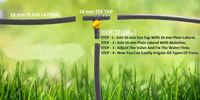 Raccord latéral 16 mm, raccord en T 3 voies pour irrigation goutte à goutte, vanne de robinet en T noire et jaune pour l'agriculture, alimentation en eau agricole