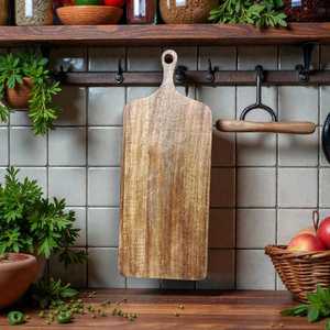 Planche à découper artisanale en bois de manguier, décoration rustique pour la cuisine, écologique - Product Image 6