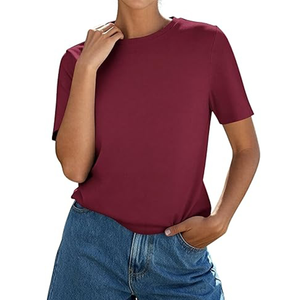 เสื้อยืดผ้าฝ้ายคุณภาพสูงสำหรับผู้หญิง - Product Image 1