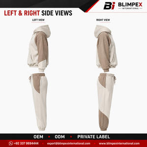 Pantalon de survêtement décontracté en molleton pour femme, taille mi-haute, coupe ample, jambe large, respirant, écologique, vente en gros sur mesure, haute qualité - Product Image 5