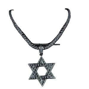 Recién llegado, colgantes con forma de estrella, joyería de Hip Hop de plata 925 para hombres y mujeres, colgante de diamante de moissanita negra VVS - Product Image 1