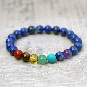 Bracelet bouddha en Lapis Lazuli de haute qualité, perles des sept chakras, cadeau romantique, bijoux à la mode pour hommes et femmes, méditation énergétique - Product Image 6