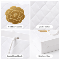 Sac en papier couché de luxe, imperméable, recyclable, 210 g/m², couleur unie, gaufré, pour vêtements, cosmétiques, cadeaux, en gros, logo personnalisé