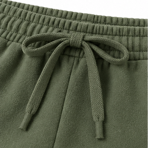 Custom Olive Green Fleece Jogger Pants <b>Elastic</b> Drawstring <b>Waist</b> Ribbed Cuffs Relaxed Fit Casual Sweatpants Wholesale OEM <b>Trouser</b> - Product Image 5