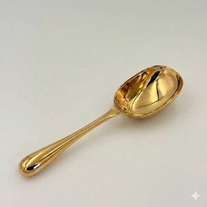 Cuillère à glaçons en acier inoxydable, finition PVD or, écologique, luxe, pelle à glace en métal pour bar - Product Image 1