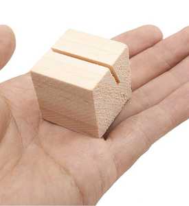 Premium Wooden Business Card Holder, Modern Office Desk Organizer - Product Image 3