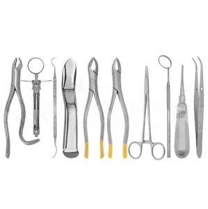 Juego de Instrumentos de Cirugía Oral, Juego de Herramientas Dentales de Cirugía Oral de 10 Piezas, Sonda para Limpieza de Dientes, Espejo Bucal de Dentavex - Product Image 1