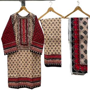 Robes en coton / lawn pour femmes, adorables robes brodées grandes tailles, élégantes robes brodées en coton / lawn Faisalabad. - Product Image 3