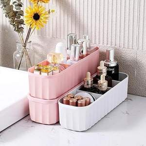 Organisateur de rangement en plastique moulé par injection rectangulaire multifonctionnel à 5 couches, design imperméable et anti-poussière, boîte de séparation pour tiroir/placard - Product Image 2