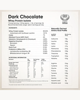 Isolat de protéines de lactosérum de haute qualité, 24 g de protéines en poudre pour la croissance et la récupération musculaire avec BCAA, saveur chocolat noir