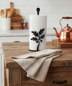 Trending Black Metal Standing <b>Paper</b> Holder Dispenser Modern Organizer For <b>Kitchen</b> Bathroom Countertop And Home Essentials - Product Image 6