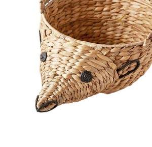 Cesto de Almacenamiento de Jacinto de Agua con Forma de Erizo, Organizador de Pañales Tejido para Niños, Cesta de Almacenamiento de Pie - Product Image 3